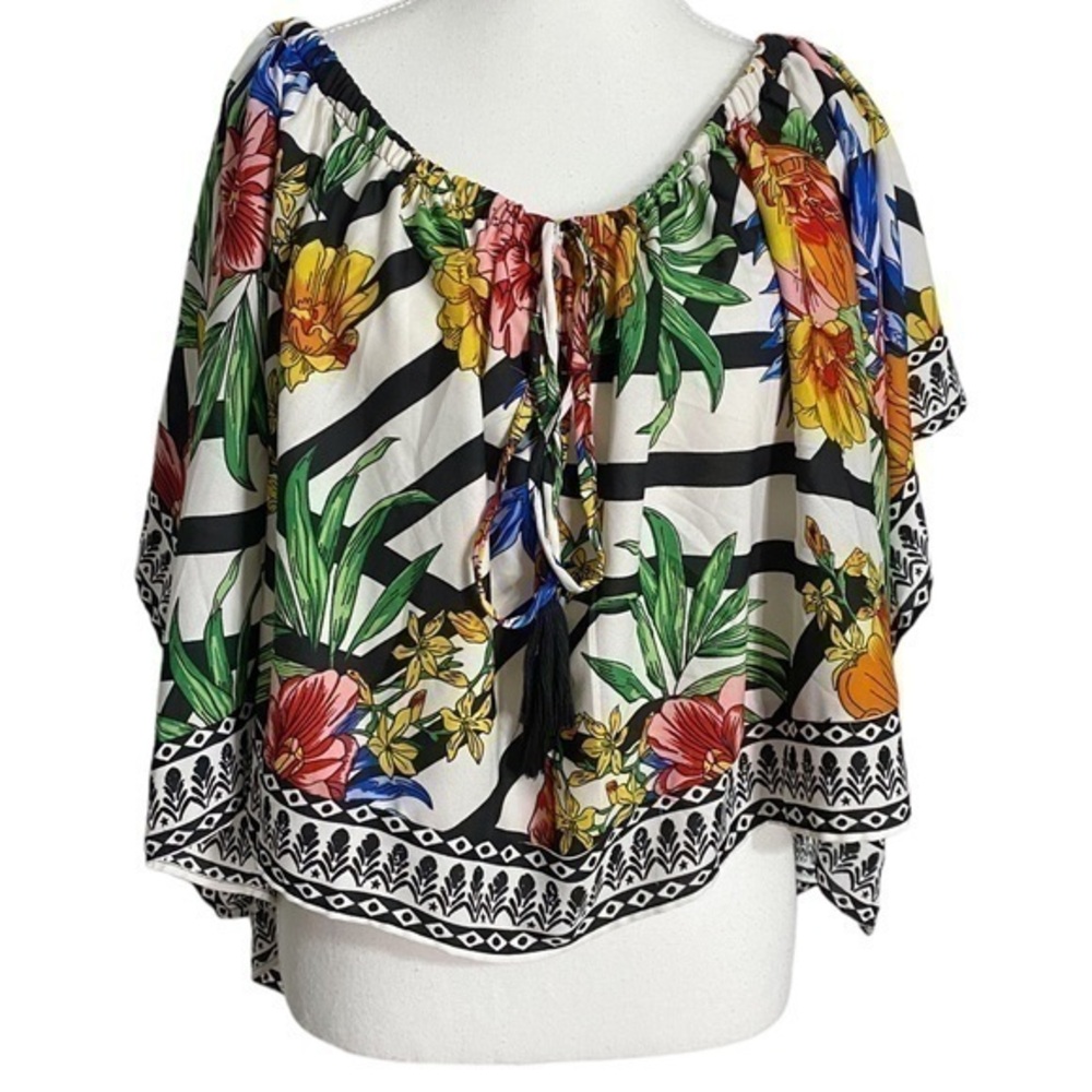 Ashley Stewart Off the Shoulder Floral Top